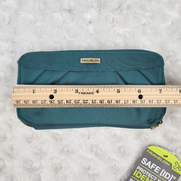 Travelon Safe ID RFID Blocking Wallet Teal - Picture 5 of 8
